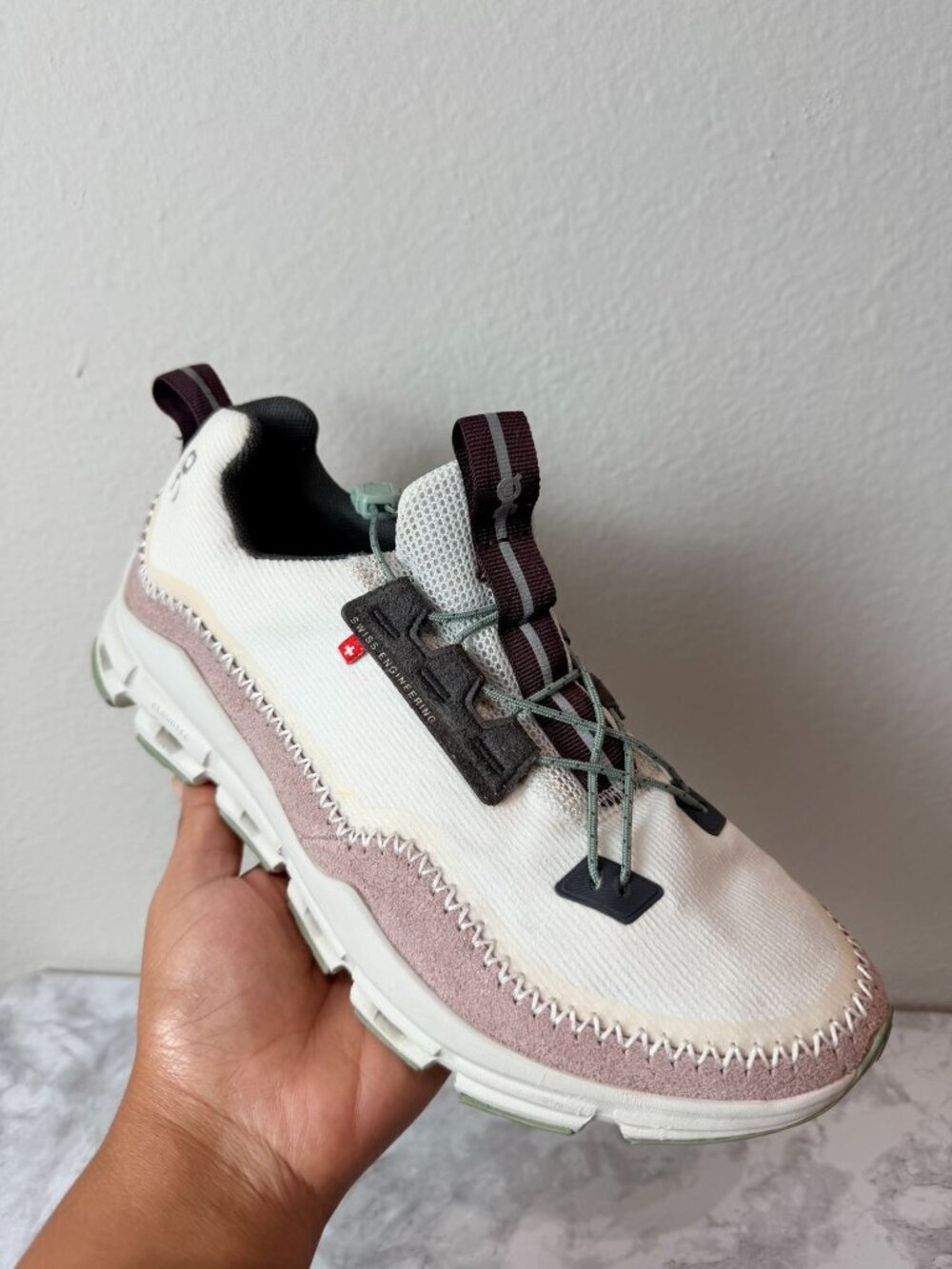 On Running Cloudaway Women's US 8 White Pink CloudTec Walking Sneakers